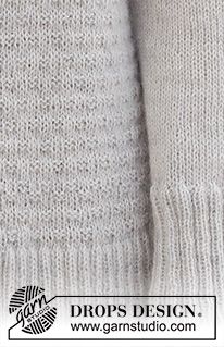 Chasing Moonlight / DROPS 228-30 - Strikket jakke i DROPS Nord og DROPS Kid-Silk eller DROPS Flora og DROPS Kid-Silk. Arbeidet strikkes nedenfra og opp med strukturmønster. Størrelse S - XXXL.