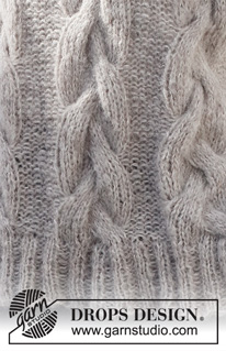 Evening Fires / DROPS 228-37 - Strikket vest / slipover i 2 tråde DROPS Brushed Alpaca Silk eller 1 tråd DROPS Wish. Arbejdet strikkes med snoninger og ribkanter. Størrelse S - XXXL.