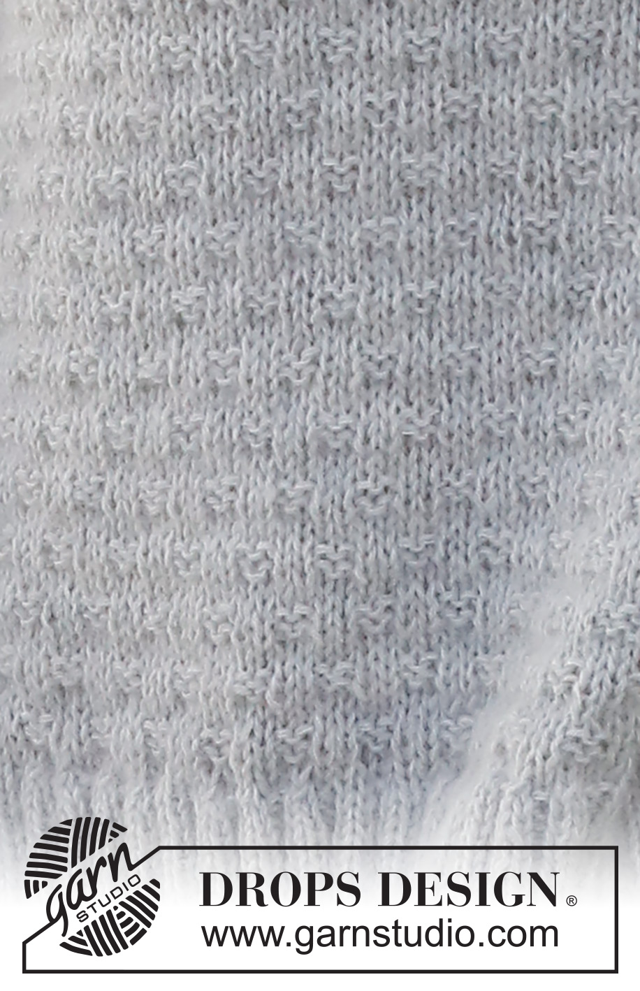 Arctic Moon / DROPS 228-4 - Gestrickter Pullover in DROPS Nord und DROPS Kid-Silk oder DROPS Flora und DROPS Kid-Silk. Die Arbeit wird von unten nach oben mit Strukturmuster gestrickt. Größe S - XXXL.