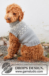 Atlanterhavsveien / DROPS 228-53 - Knitted jumper for dogs with Nordic pattern in DROPS Alaska. Sizes XS - M.