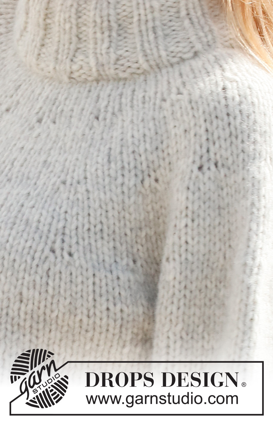 First Rain / DROPS 228-7 - Jersey de punto en DROPS Wish o DROPS Andes. La pieza está tejida de arriba hacia abajo, con canesú redondo y cuello doble. Tallas S – XXXL.