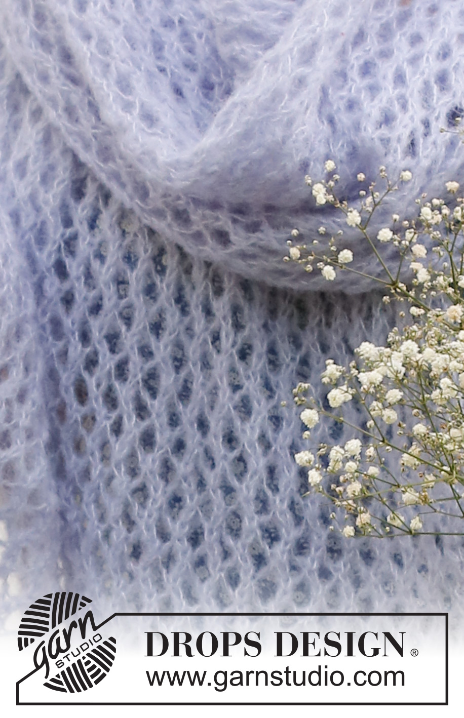 Spring Catch / DROPS 229-12 - Strikket stola / skjerf med hullmønster i DROPS Brushed Alpaca Silk.