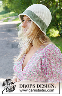 Little Paris Hat / DROPS 229-32 - Cappello lavorato all’uncinetto in DROPS Paris. Lavorato a maglie basse.