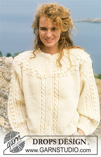 Only Yesterday / DROPS 23-12 - DROPS jacket with bobbles and cables in “Karisma Superwash”. Size S – L