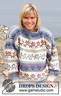 Twigs Entwined / DROPS 23-2 - DROPS jumper with pattern borders in “Karisma Superwash”. Size S – L.