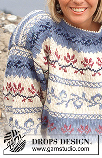 Twigs Entwined / DROPS 23-2 - DROPS jumper with pattern borders in “Karisma Superwash”. Size S – L.