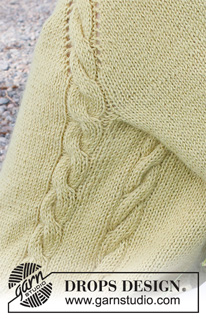 Nature Lyrics Cardigan / DROPS 230-11 - Strikket cardigan i 2 tråde DROPS Alpaca. Arbejdet strikkes oppefra og ned med raglan, dobbelt halskant og snoninger. Størrelse S - XXXL.