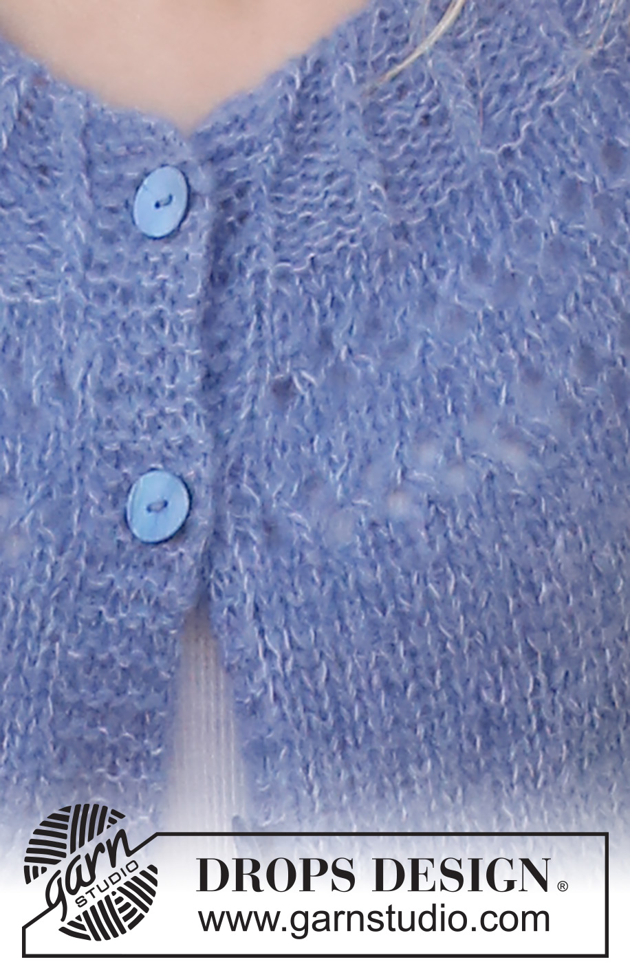 Round Lake Cardigan / DROPS 230-13 - Stickad kofta i DROPS Brushed Alpaca Silk och DROPS Kid-Silk. Arbetet stickas uppifrån och ner med runt ok och hålmönster. Storlek S - XXXL.