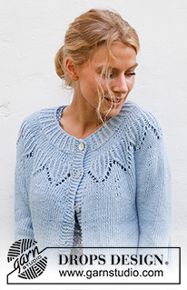 Echo Mountain Cardigan / DROPS 230-17 - Stickad kofta i DROPS Paris. Arbetet stickas uppifrån och ner med runt ok och hålmönster. Storlek S - XXXL.