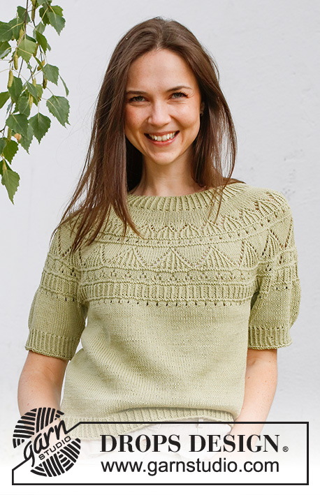 Treasure Hunt Top / - Free knitting patterns by DROPS Design