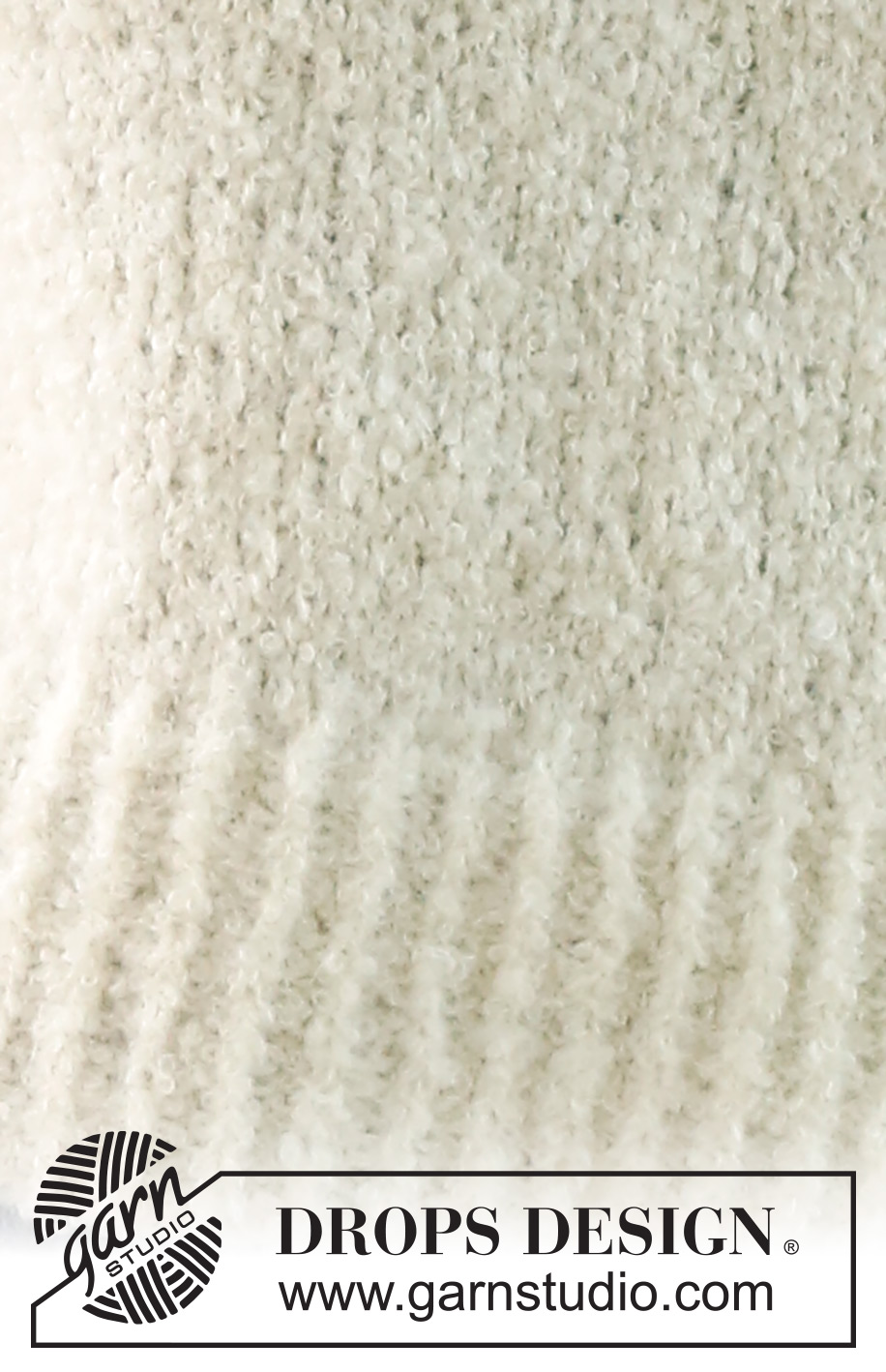 Soft Journey / DROPS 230-9 - Pull tricoté de bas en haut en jersey, en DROPS Alpaca Bouclé en DROPS Kid-Silk, avec bordures en côtes, fentes côtés sur les côtés et manches ¾. Du S au XXXL.