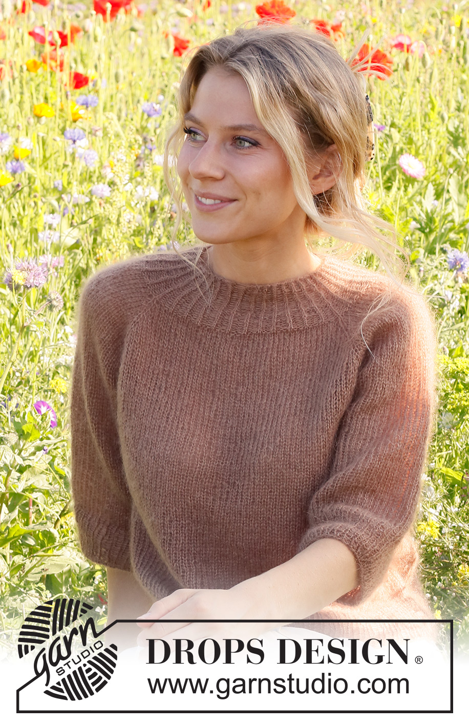 Nougat Dreams / DROPS 231-12 - Knitted jumper in 2 strands of DROPS Kid-Silk. The piece is worked top down with raglan and ¾-length sleeves. Sizes S - XXXL.