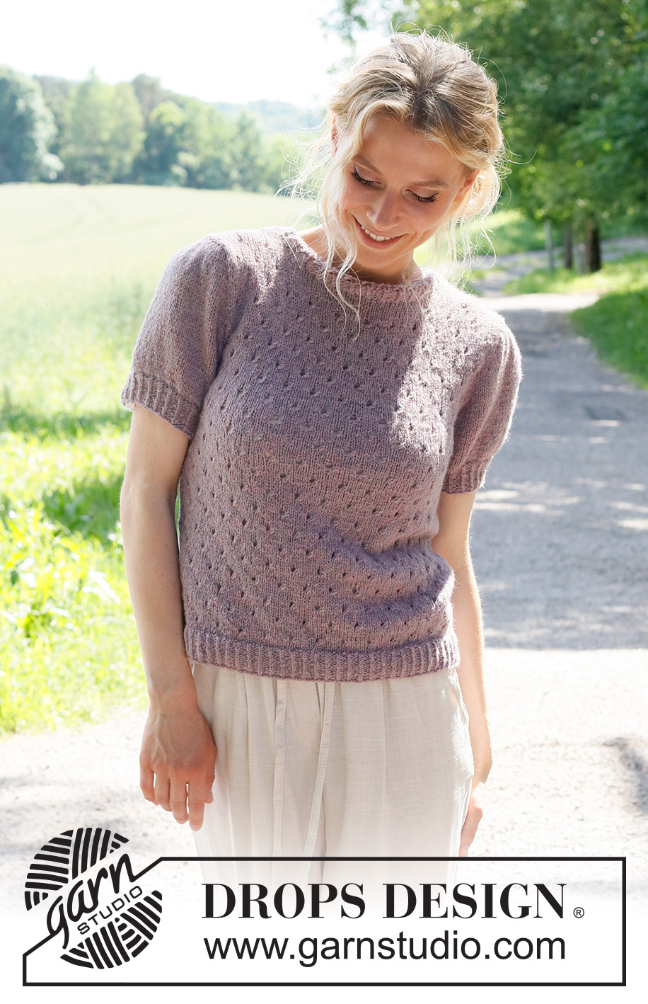 Fairy Woods Top / DROPS 231-13 - Free knitting patterns by