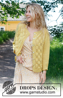 Queen Bee Cardigan / DROPS 231-15 - Knitted jacket in DROPS BabyMerino. The piece is worked top down, with raglan and lace pattern. Sizes S - XXXL