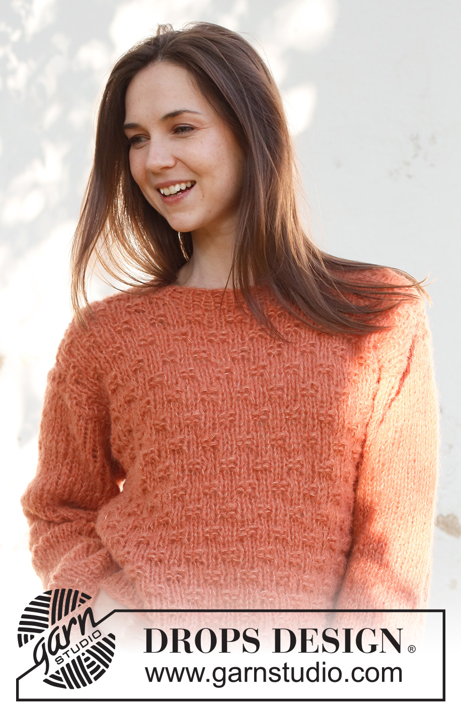 Maggie's Bricks / DROPS 231-30 - Pulovr pletený zdola nahoru dvojitou přízí DROPS Brushed Alpaca Silk nebo jednoduchou přízí DROPS Wish. Velikost S - XXXL.