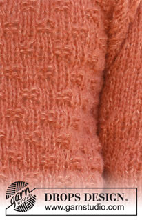 Maggie's Bricks / DROPS 231-30 - Pulovr pletený zdola nahoru dvojitou přízí DROPS Brushed Alpaca Silk nebo jednoduchou přízí DROPS Wish. Velikost S - XXXL.