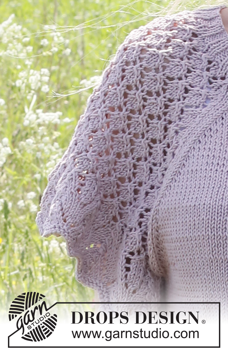 Race the Wind Jacket / DROPS 232-17 - Strikket cardigan i DROPS Muskat. Arbejdet strikkes nedefra og op med raglan, hulmønster og korte ærmer. Størrelse S – XXXL.