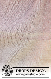 Dusky Rose / DROPS 232-34 - Strikket bluse i DROPS Air. Arbejdet strikkes nedefra og op med striber og glatstrik. Størrelse S - XXXL.
