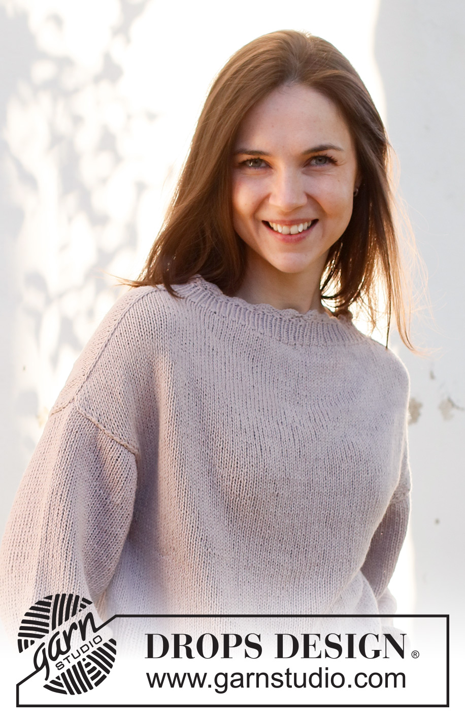 Sweet History / DROPS 232-44 - Knitted sweater in DROPS Belle. Piece is knitted top down in stockinette stitch with saddle shoulders. Size: S - XXXL