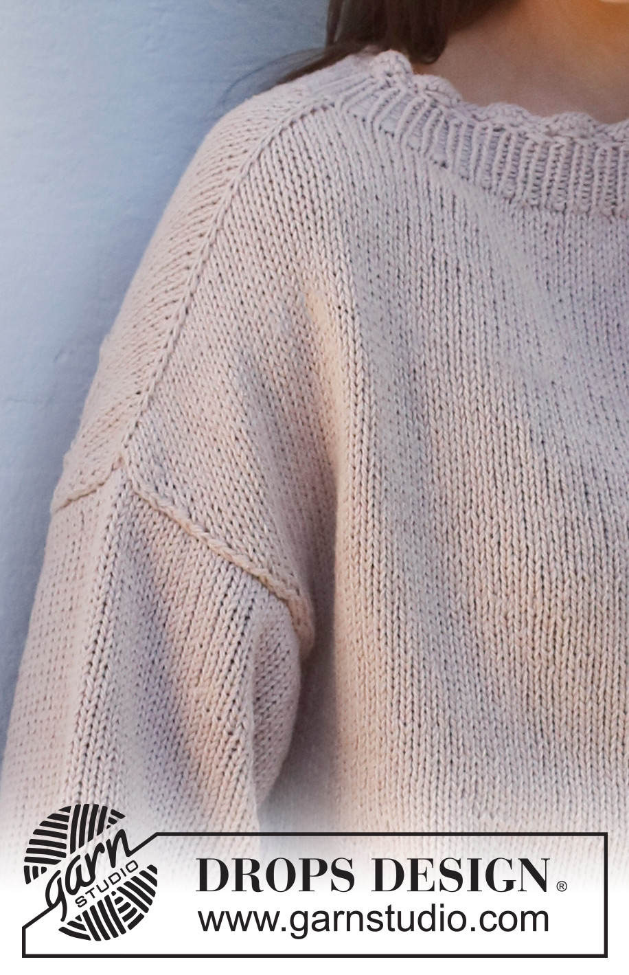 Sweet History / DROPS 232-44 - Knitted sweater in DROPS Belle. Piece is knitted top down in stockinette stitch with saddle shoulders. Size: S - XXXL