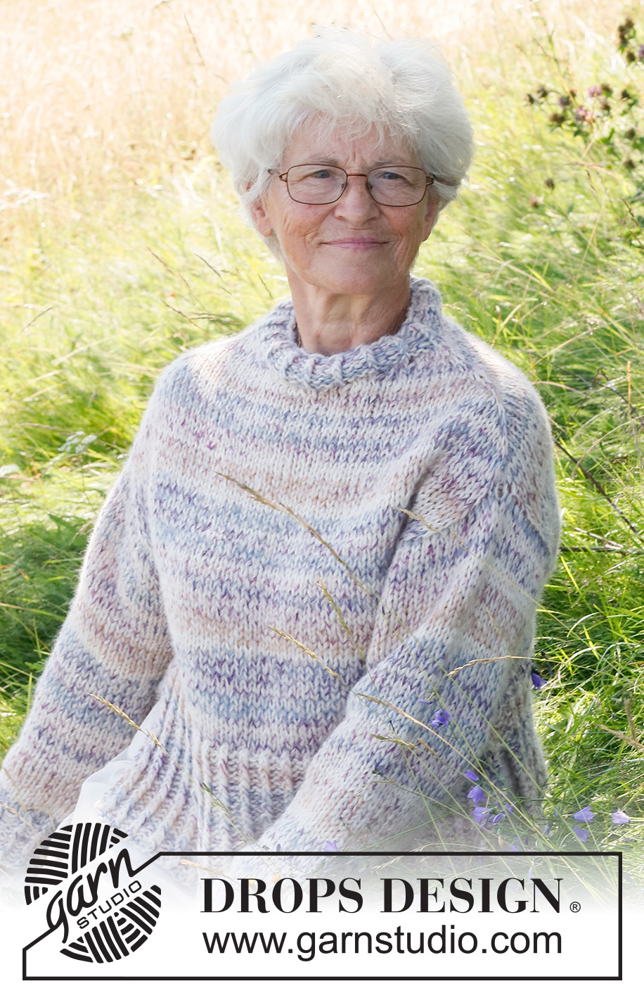 Dawn Mist / DROPS 232-50 - Knitted jumper in DROPS Fabel and DROPS Air. The piece is worked top down with increases on shoulders and stocking stitch. Sizes S - XXXL.
