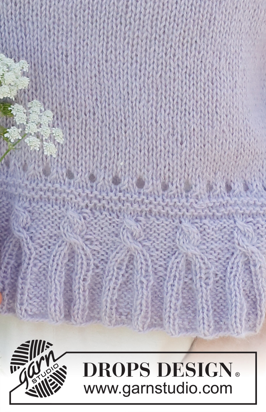 Provence Purple / DROPS 232-51 - Knitted jumper in DROPS Alpaca and DROPS Kid-Silk. The piece is worked bottom up with short sleeves and double neck. Sizes S - XXXL.