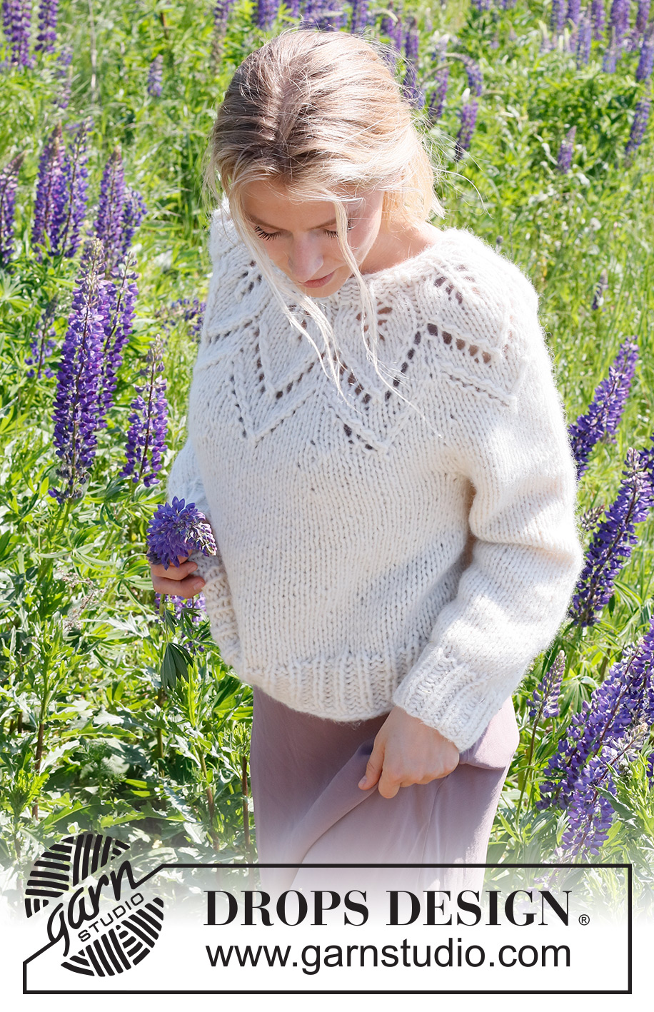 Leaf Ring / DROPS 232-8 - Strikket genser i DROPS Wish. Arbeidet strikkes ovenfra og ned med rundfelling og bladmønster / hullmønster. Størrelse S - XXXL.