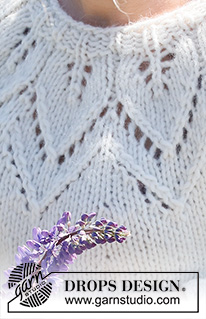 Leaf Ring / DROPS 232-8 - Strikket genser i DROPS Wish. Arbeidet strikkes ovenfra og ned med rundfelling og bladmønster / hullmønster. Størrelse S - XXXL.