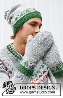 Christmas Mittens / DROPS 233-15