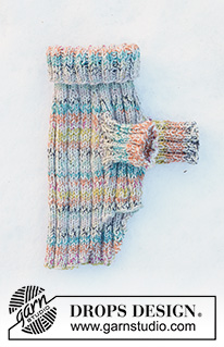 Winter Awakens / DROPS 233-18 - Knitted jumper for dogs in 2 strands DROPS Fabel. The piece is worked in rib.
Sizes XS - M.
