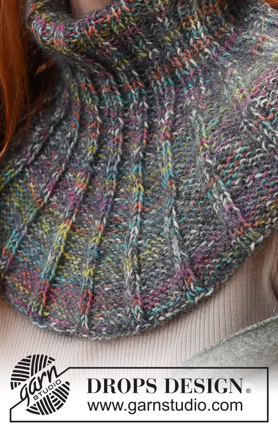 Brianna Neck Warmer / DROPS 234-31 - Ylhäältä alas neulottu kauluri 1-kertaisesta DROPS Fabel-langasta ja 1-kertaisesta DROPS Kid-Silk -langasta. Työssä on joustinneuletta. Koot S - XL.