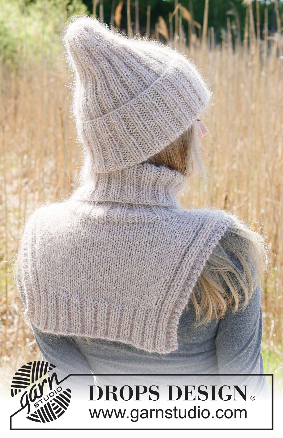 Vilda Neck Warmer / DROPS 234-40 - Stickad halsvärmare i 1 tråd DROPS Soft-Tweed och 2 trådar DROPS Kid-Silk. Arbetet stickas med slätstickning och resår.