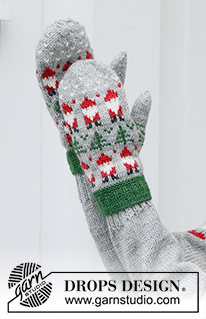 Christmas Mittens / DROPS 234-61