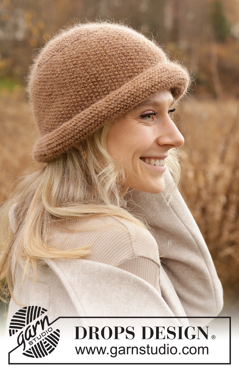 In a Nutshell Hat / DROPS 234-80 - Knitted hat in DROPS Lima and DROPS Kid-Silk. The piece is worked back and forth with garter stitch and moss stitch. Sizes S - XL.