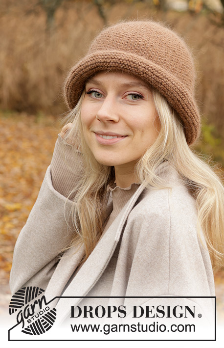 In a Nutshell Hat / DROPS 234-80 - Knitted hat in DROPS Lima and DROPS Kid-Silk. The piece is worked back and forth with garter stitch and moss stitch. Sizes S - XL.