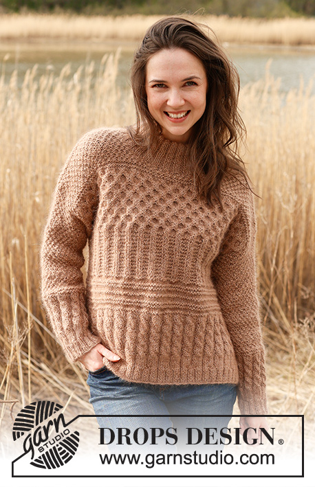Cracked Walnuts Sweater / DROPS 235-1 - Free knitting patterns by