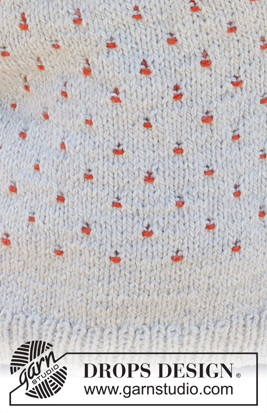 Cranberry Splash / DROPS 235-27 - Knitted sweater in DROPS Andes. Piece is knitted top down with round yoke and multi-colored pattern. Size: S - XXXL