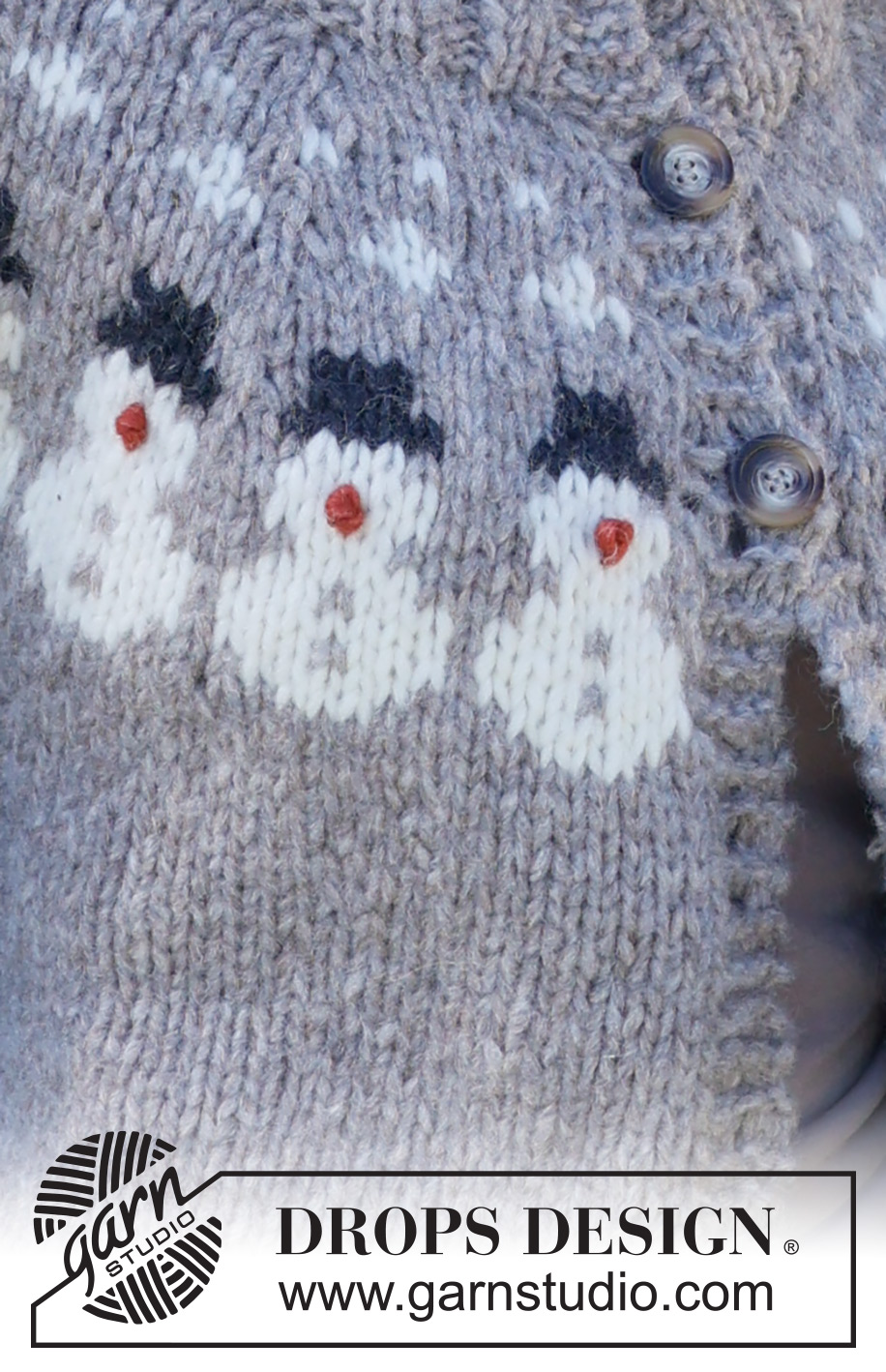 Snowman Time Cardigan / DROPS 235-37 - Stickad kofta i DROPS Wish eller 2 trådar DROPS Air. Arbetet stickas uppifrån och ner med dubbel halskant, runt ok och flerfärgat mönster med snömän. Storlek S - XXXL.
