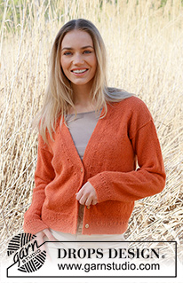 Simplicity Cardigan / DROPS 236-30 - Knitted jacket in DROPS Alpaca. Piece is knitted bottom up in stocking stitch with V-neck and double knitted band. Size: S - XXXL