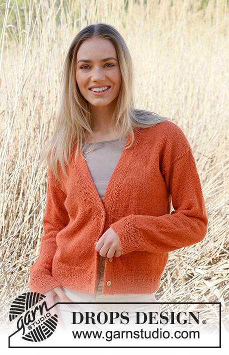 Simplicity Cardigan / DROPS 236-30 - Knitted jacket in DROPS Alpaca. Piece is knitted bottom up in stocking stitch with V-neck and double knitted band. Size: S - XXXL