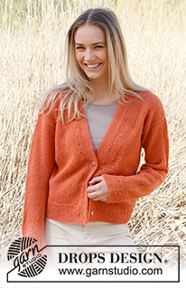 Simplicity Cardigan / DROPS 236-30 - Knitted jacket in DROPS Alpaca. Piece is knitted bottom up in stocking stitch with V-neck and double knitted band. Size: S - XXXL