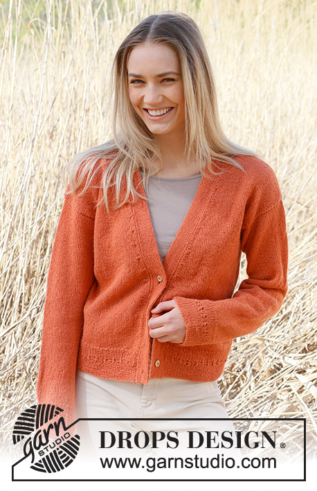 Simplicity Cardigan / DROPS 236-30 - Knitted jacket in DROPS Alpaca. Piece is knitted bottom up in stocking stitch with V-neck and double knitted band. Size: S - XXXL