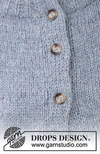 Foggy Autumn Cardigan / DROPS 236-33 - Kötött kardigán DROPS Air fonalból. A darabot fentről lefelé irányban készítjük, raglán szabásvonallal, és dupla pántokkal. S - XXXL méretekben.