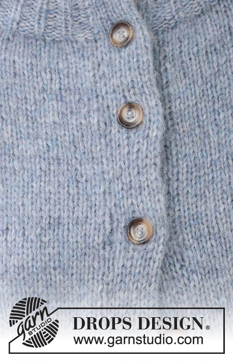 Foggy Autumn Cardigan / DROPS 236-33 - Kötött kardigán DROPS Air fonalból. A darabot fentről lefelé irányban készítjük, raglán szabásvonallal, és dupla pántokkal. S - XXXL méretekben.