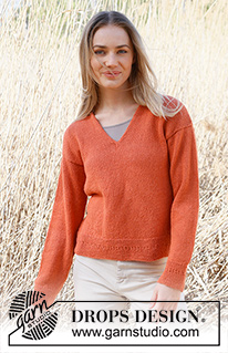 Simplicity / DROPS 236-38 - Sweter na drutach, przerabiany od dołu do góry, dżersejem, z dekoltem V, z włóczki DROPS Alpaca. Od S do XXXL