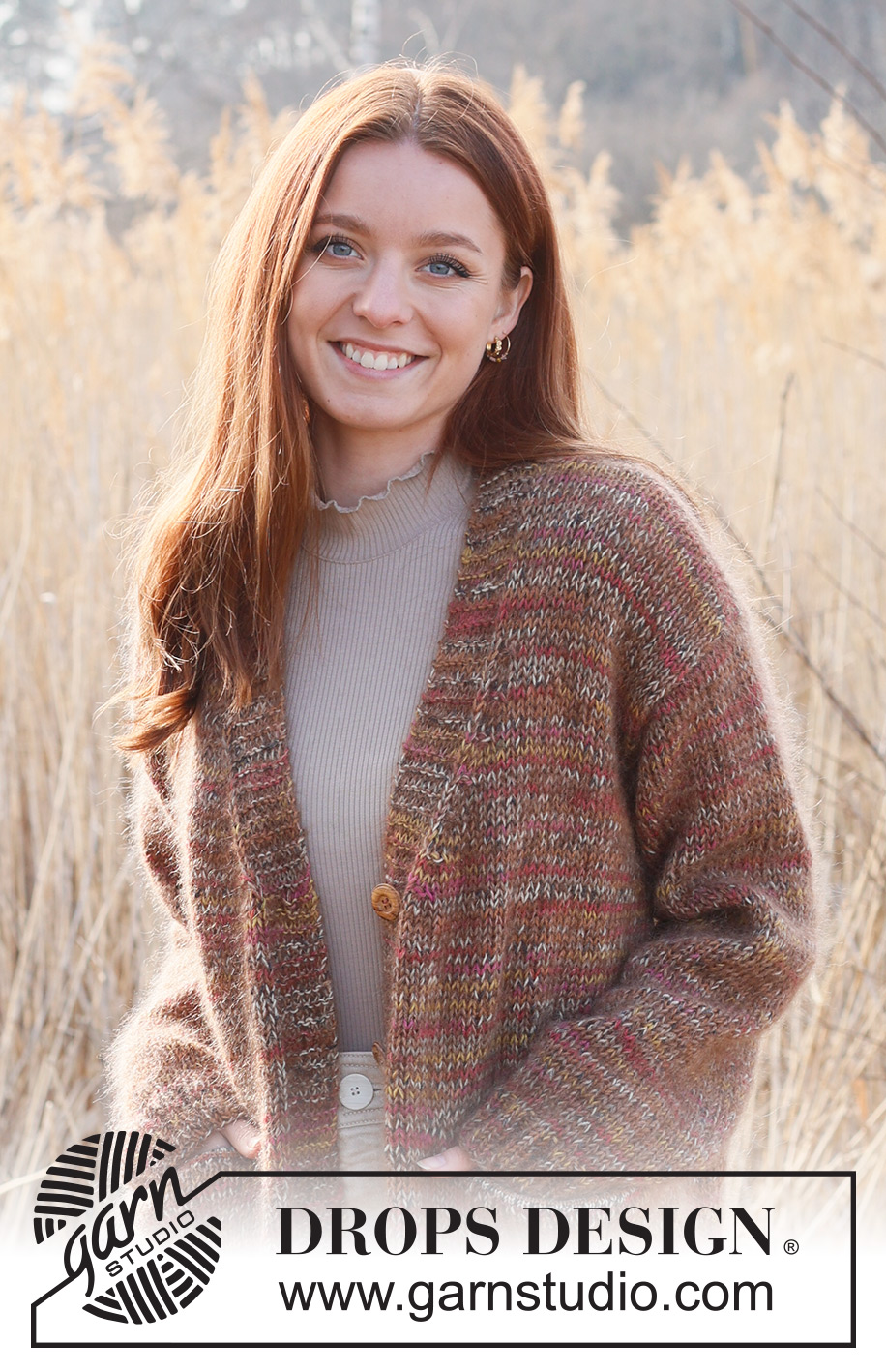 All about Autumn Cardigan / DROPS 237-17 - Knitted oversized jacket in DROPS Fabel and DROPS Kid-Silk. Piece is knitted bottom up in stockinette stitch with V-neck and pockets. Size: S - XXXL