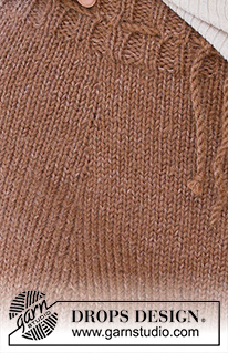 Cinnamon Tea / DROPS 237-25 - Ylhäältä alas neulottu hame DROPS Lima- ja DROPS Kid-Silk -langoista. Työssä on sileää neuletta. Koot S-XXXL.