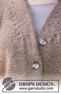 Tweed Casual / DROPS 237-38 - Alhaalta ylös neulottu jakku DROPS Soft Tweed- ja DROPS Kid-Silk -langoista. Työssä on V-aukko ja kaksinkertaiset etureunat. Koot XS - XXL.
