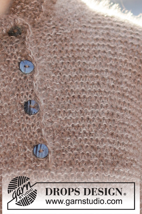 Woodland Pixie / DROPS 237-5 - Knitted sweater with hood in DROPS Nord and DROPS Kid-Silk. Piece is knitted bottom up in garter stitch with vent in the neck and vents in the sides. Size: S - XXXL
