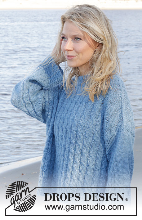 Bluebell Twist Sweater / DROPS 239-24 - Free knitting patterns by